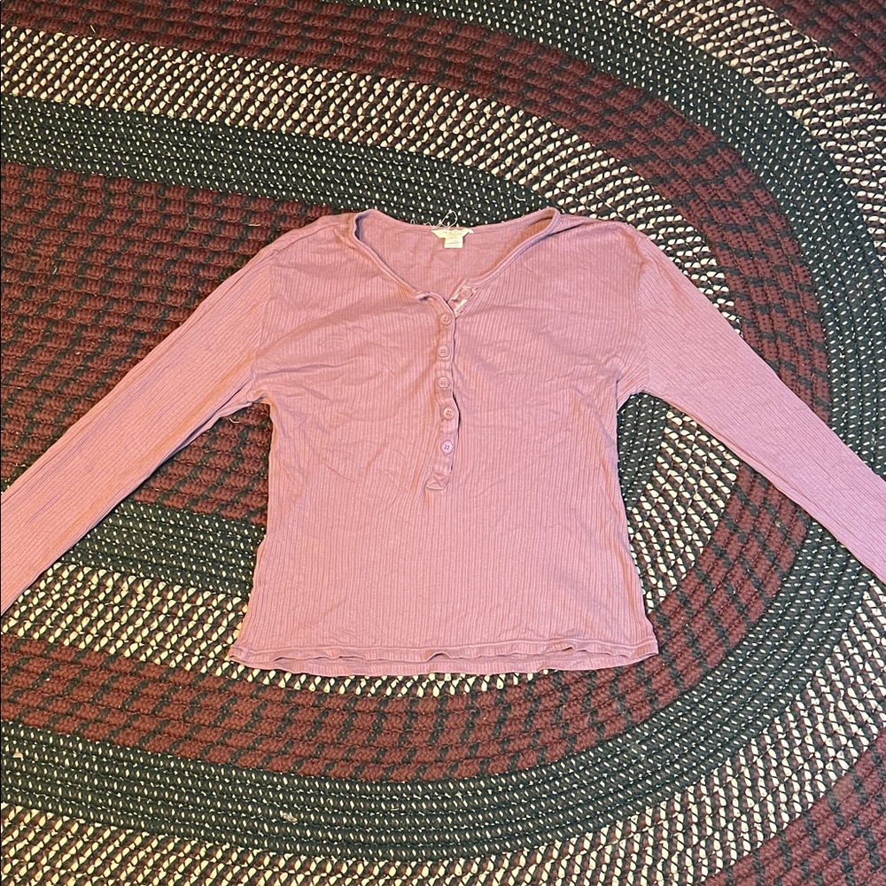 American Eagle Y2K Sheer Long Sleeve Fitted Womanโs Top Size XLโ